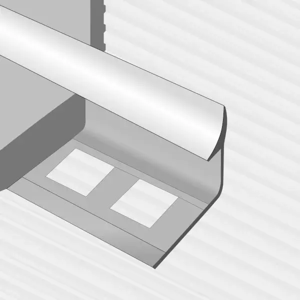 Perfil interno pvc 9 mm crema