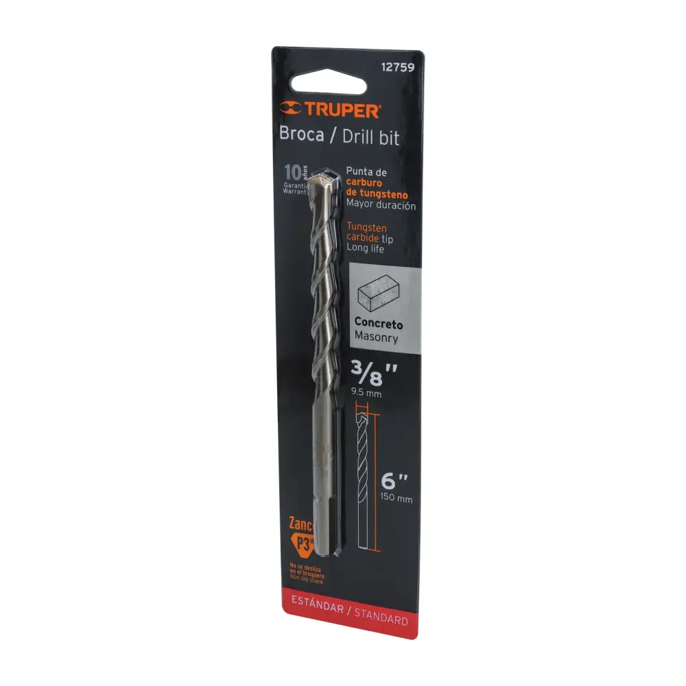 BROCA PARA CONCRETO 3/8X6" EN BLISTER