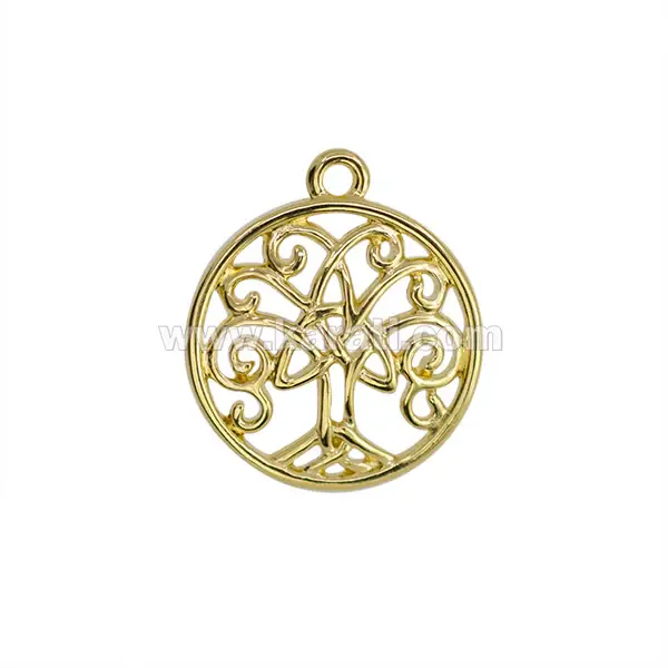 Dije Chapa Árbol 23x20mm Dorado