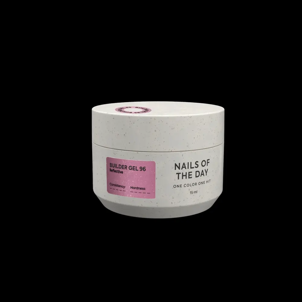 NAILSOFTHEDAY Builder Gel 96 — builder gel reflectante rosa, 15 ml