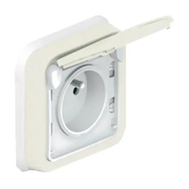 Base de enchufe con toma tierra estanco plexo