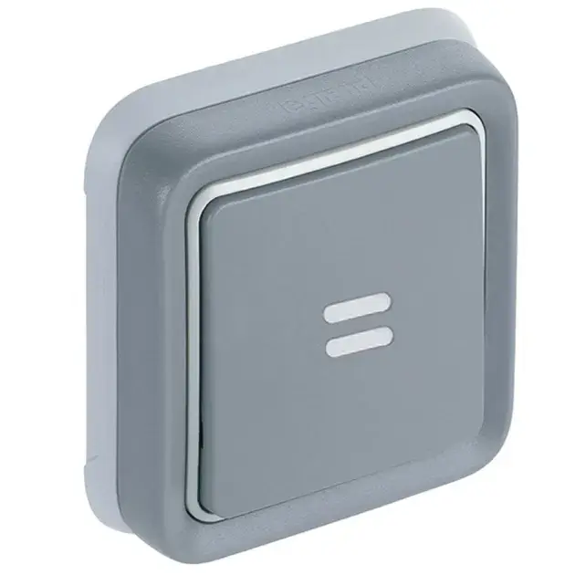 Pulsador con luz plexo estanco empotrar