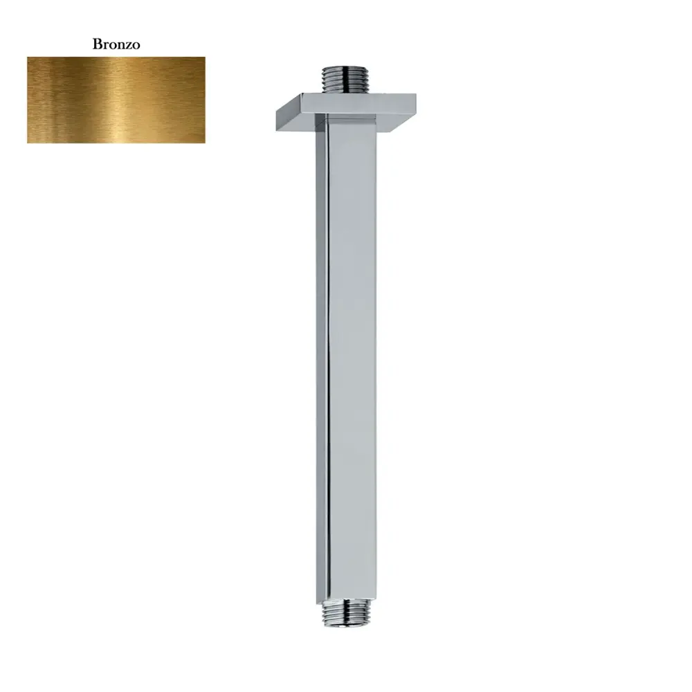 Braccio doccia soffitto 22x22mm lunghezza 200mm bronzo