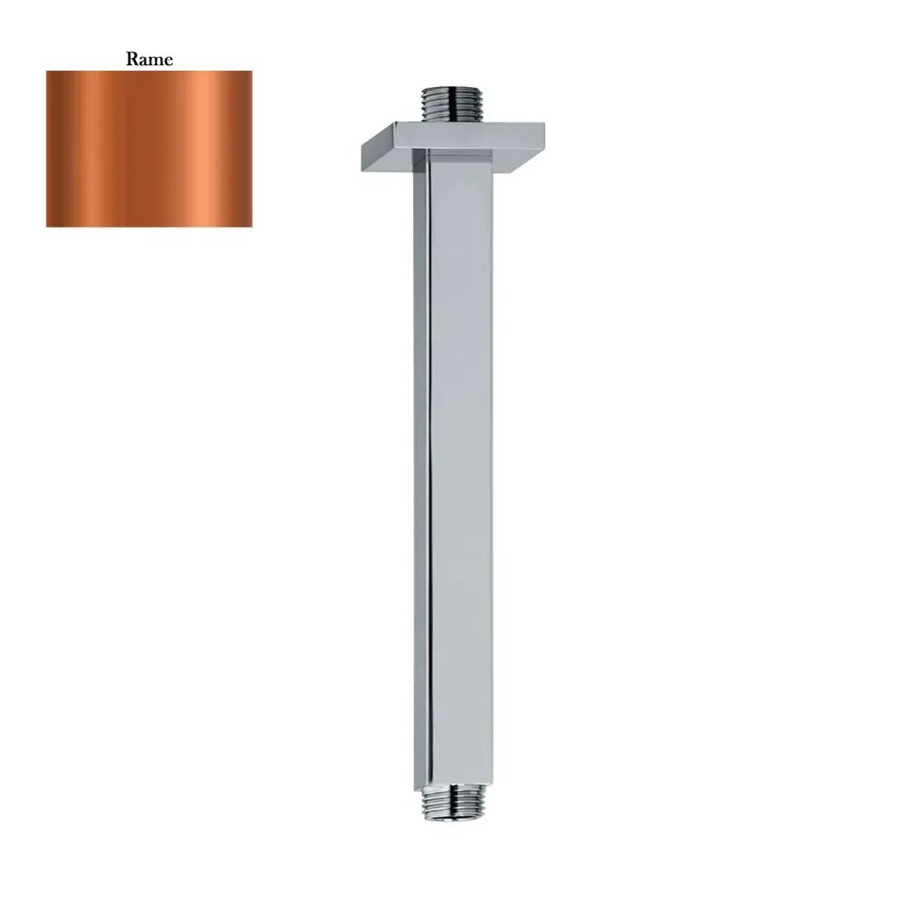 Braccio doccia soffitto 22x22mm lunghezza 200mm rame