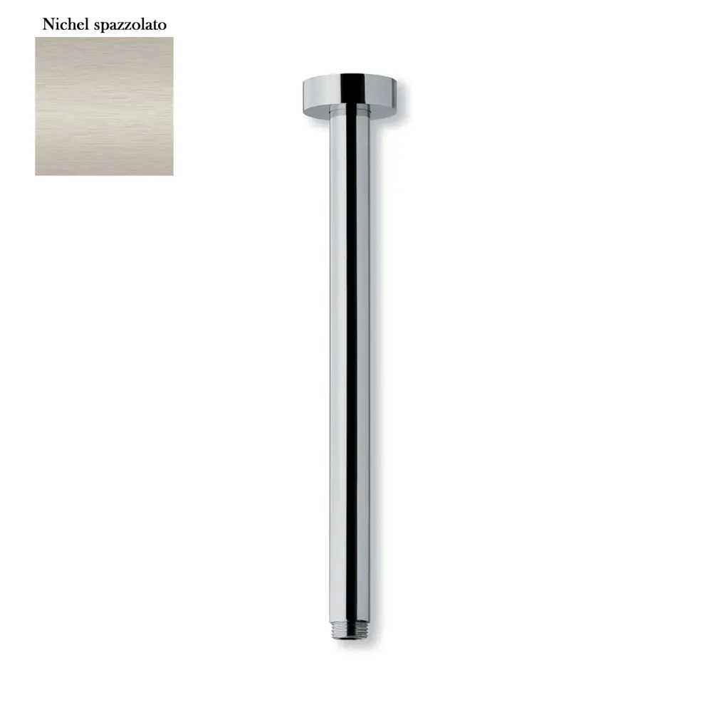 Braccio doccia soffitto tondo 23mm x 200mm nichel