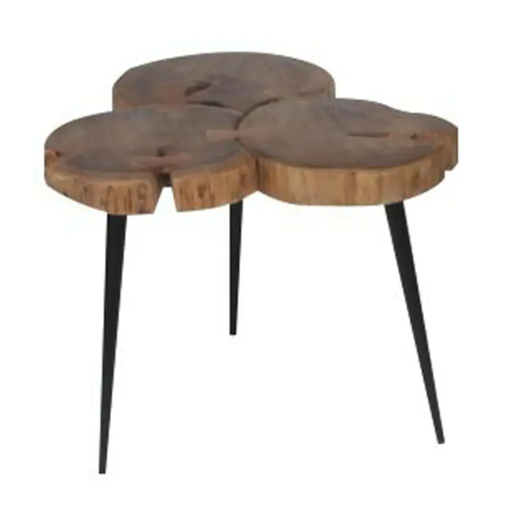 Side table Valvero | Wood and acero