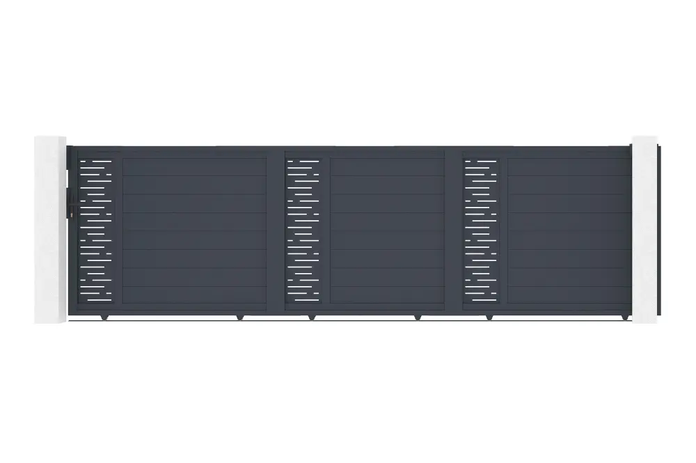 Cerradura con Llave Puerta corredera 5m arlberg h.140 aluminio gris