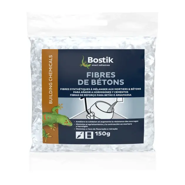 Fibras de refuerzo para hormigón 150 gr bostik