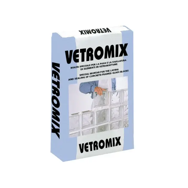 Mortero para bloques de vidrio color blanco 25 kg