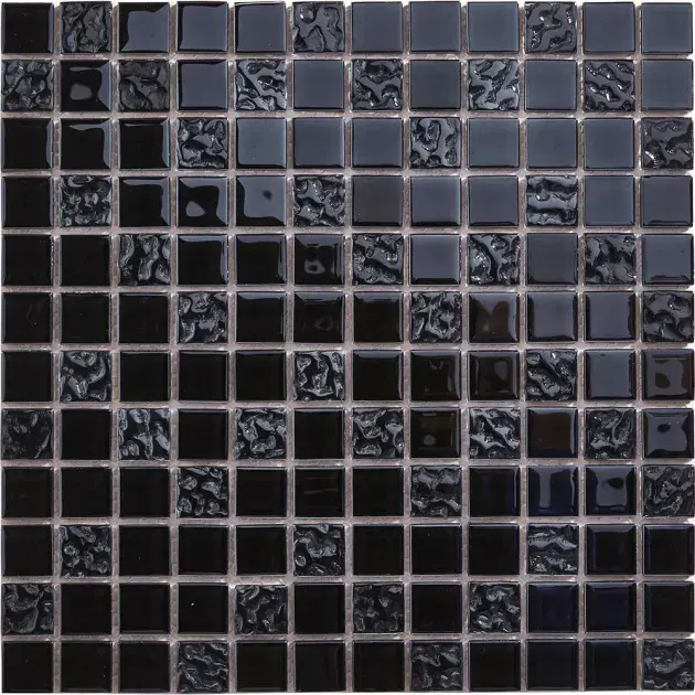 Mosaico Flourencia negro 30x30 cm colours
