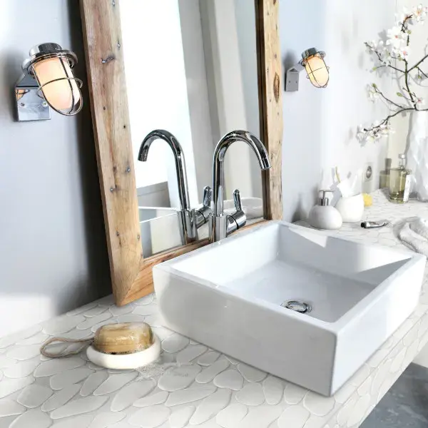 Malla Malaca piedra blanca 31,5x31,5 cm goodhome