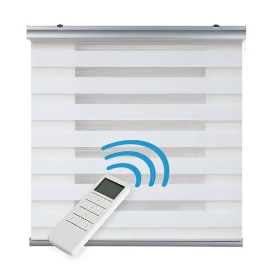 Storesdeco | estor enrollable motorizado noche y dí blanco 160 x 250cm