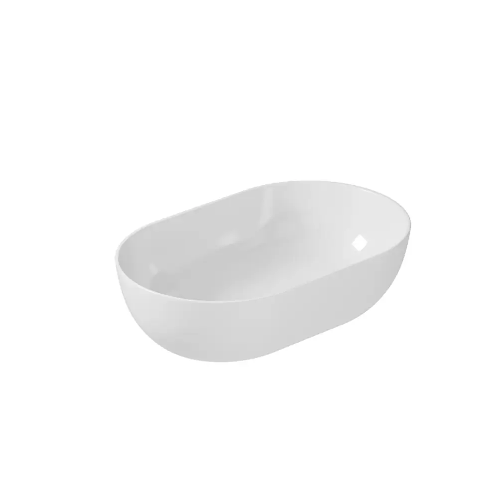 Gancho de Toalla Lavabo de apoyo ovalado cm 60x38 serie Dream de Ceramica Galassia Blanco Radiante