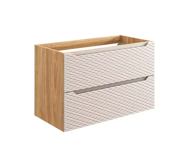 Mueble bajo lavabo 90cm Elora Beis y madera