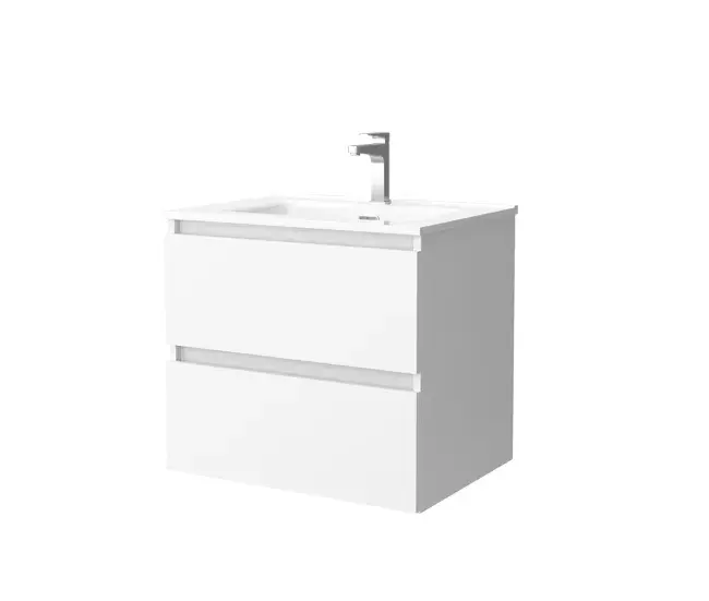 Mueble de baño Bequia 60 cm Blanco Mate | Lavabo de porcelana | Salgar
