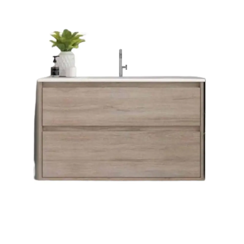 Mueble de baño 2 cajones + 1 lavabo porcelana - lavabo 4 - 80 cm 2 cajones