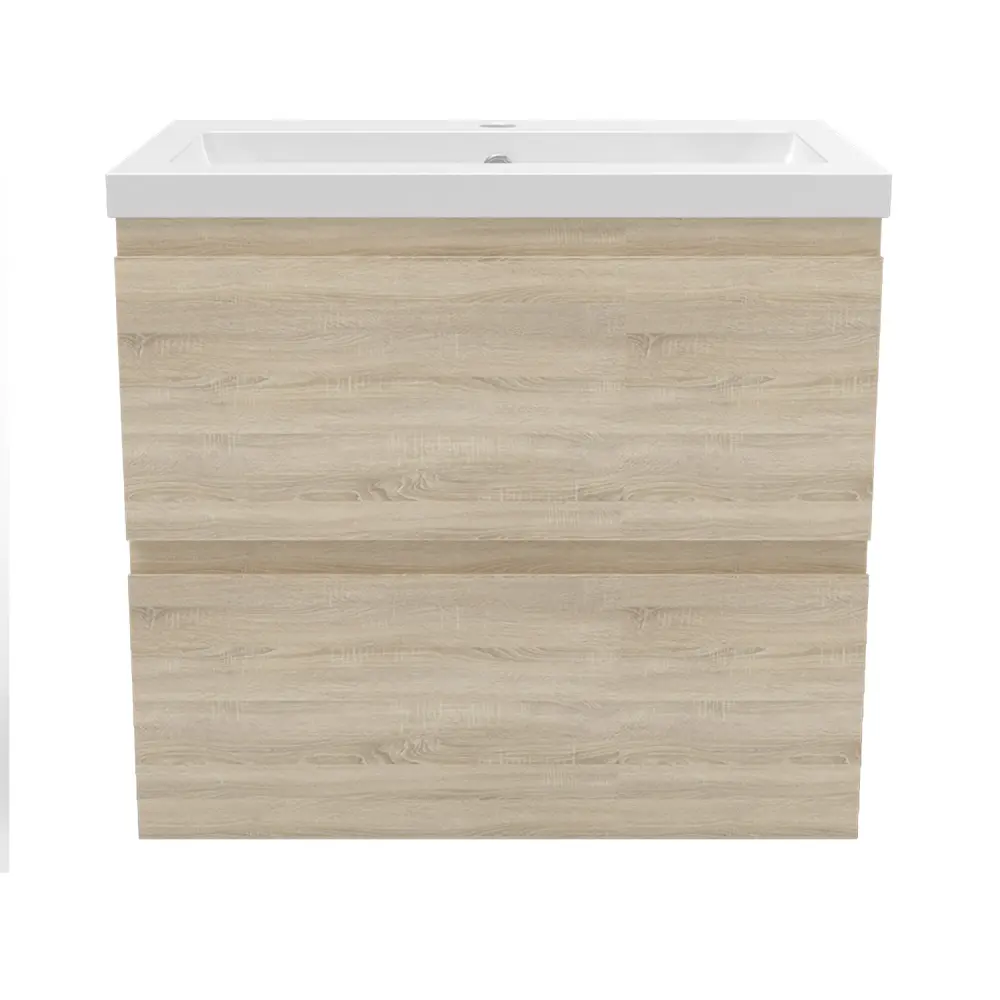 Mueble de baño con lavabo, roble, cajón doble, 60 x 38,5 x 52cm