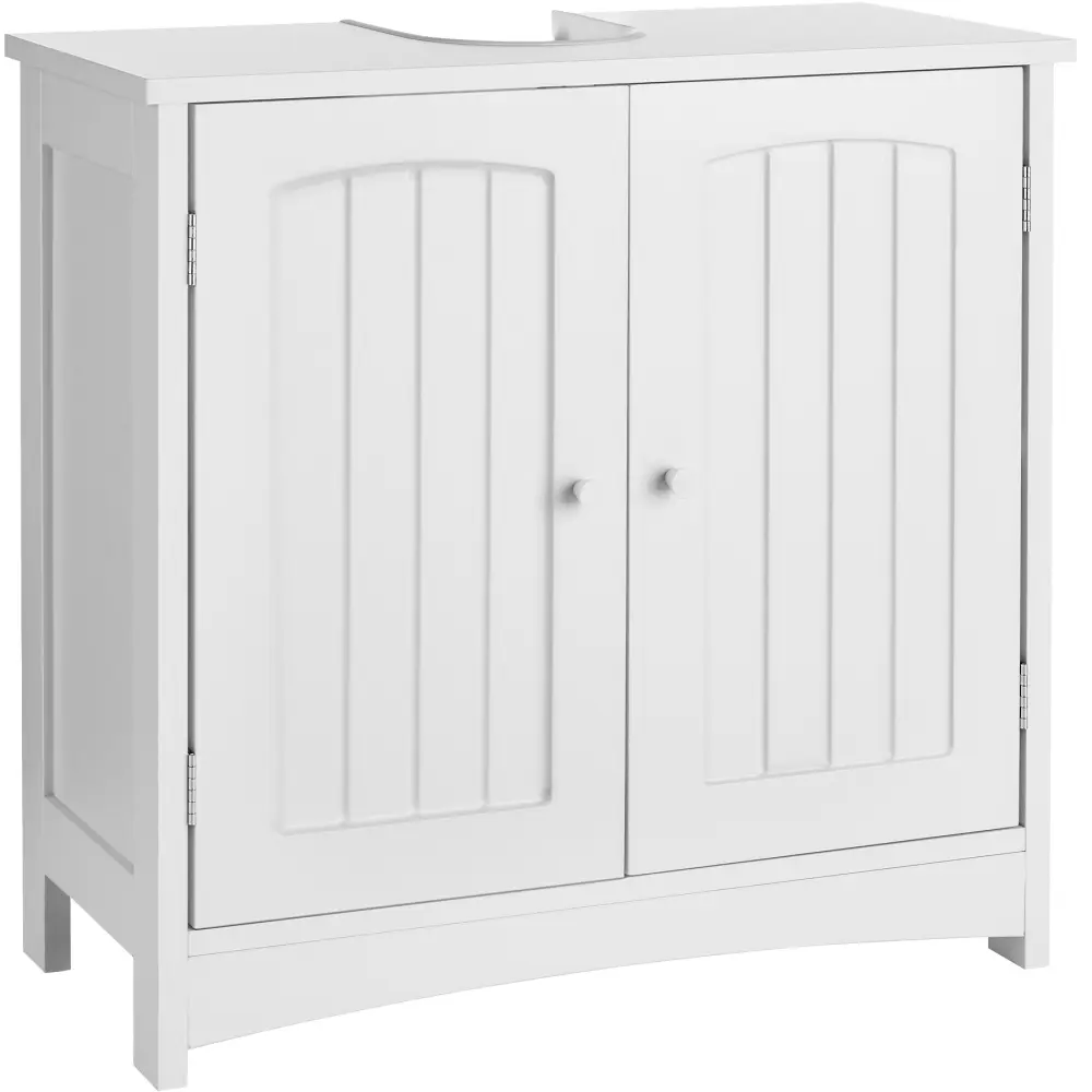 Mueble de lavabo jasper, 2 compartimentos, capacidad de carga 35 kg, blanco