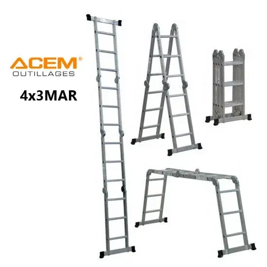Ajustable Echelle Multifonction Aluminium ACEM - 4X3MAR