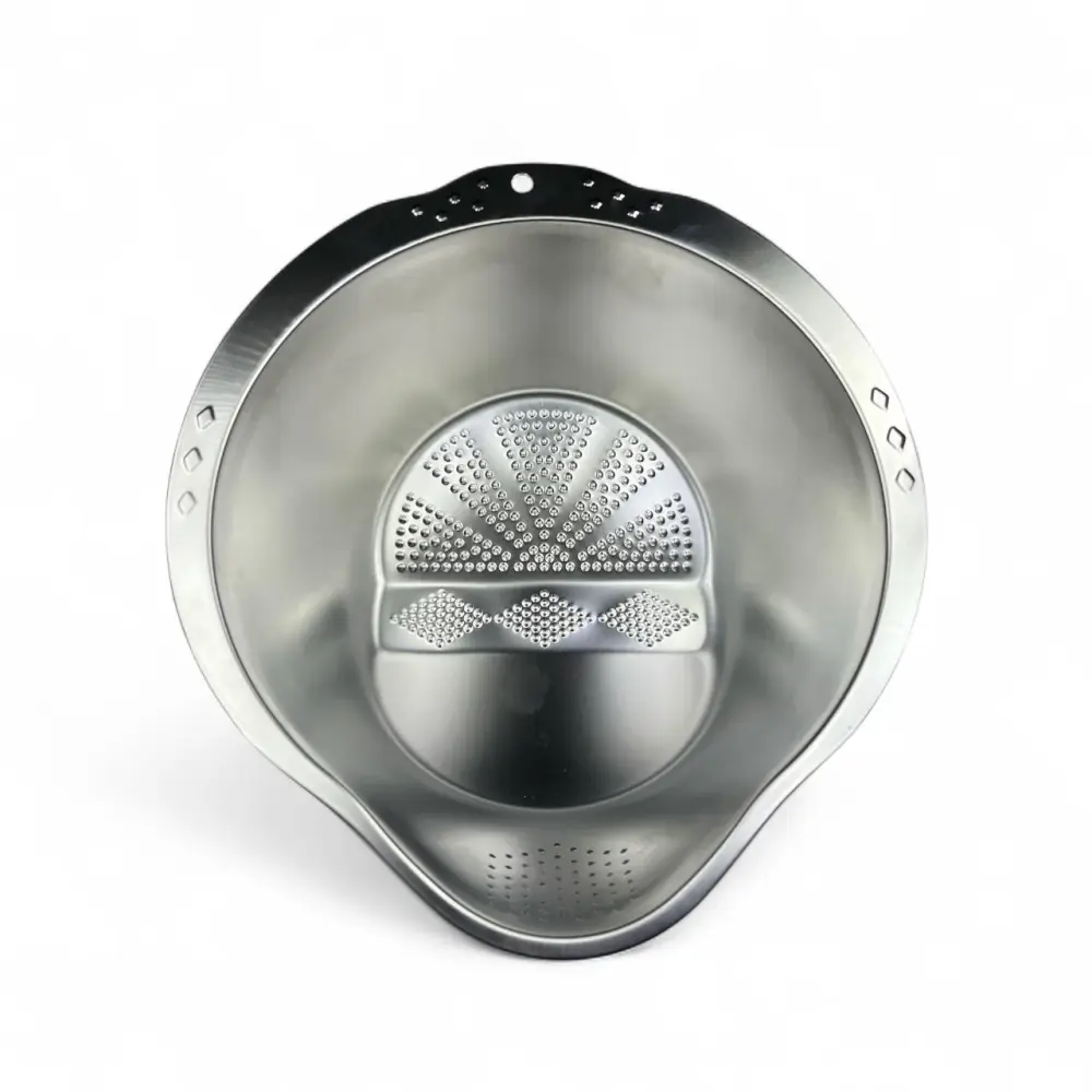 Colador de pasta multifuncional con Mangos de Goma