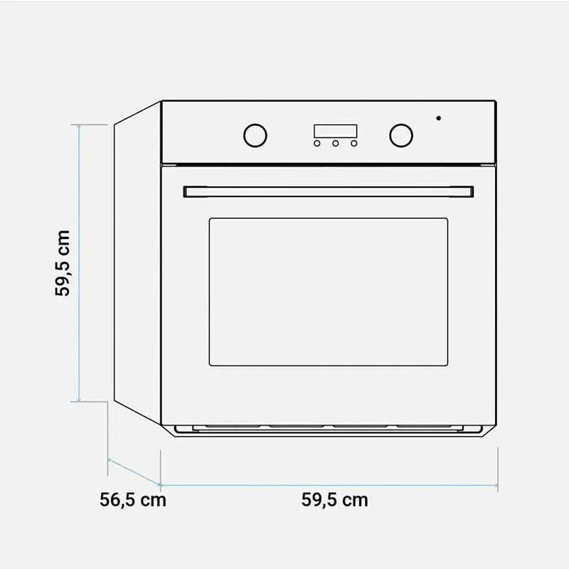 Horno multifunción numérico Yasur 4009W Universal Blue 67L 2170W 8 funciones blanco 59,5 cm