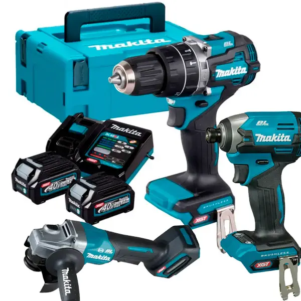 Juego de Super Combo Makita 40v Rotomartillo Atornillador Esmeril