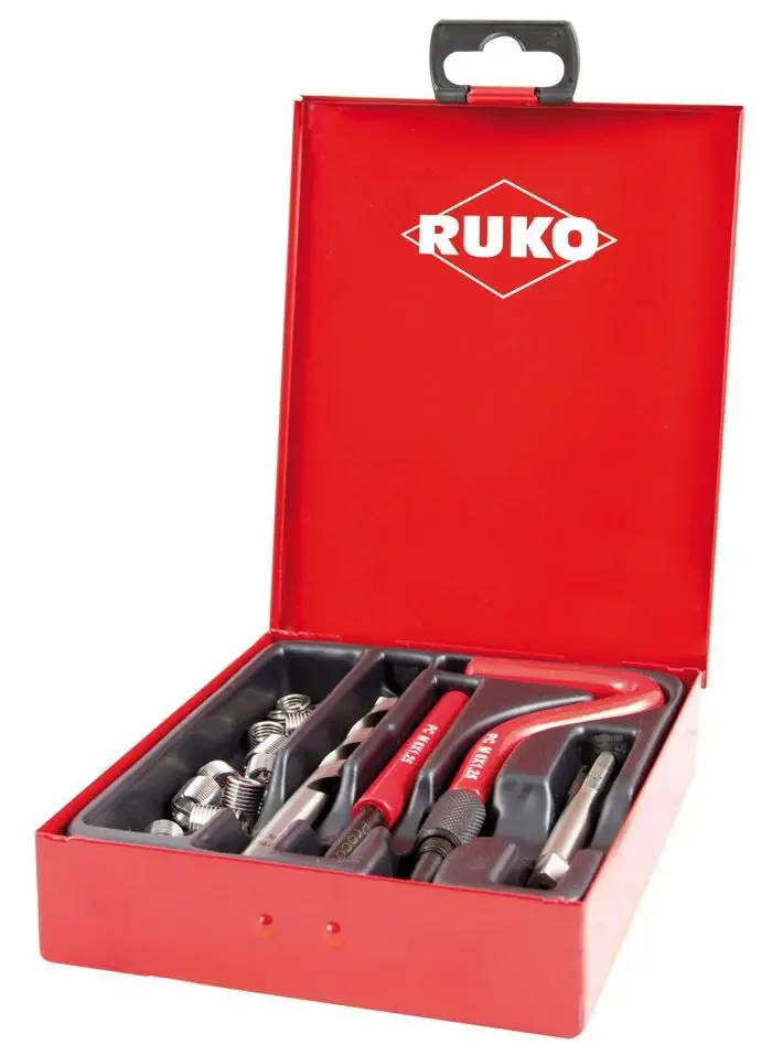 Ruko 244204 - 18-piece M8 ProCoil thread repair kit