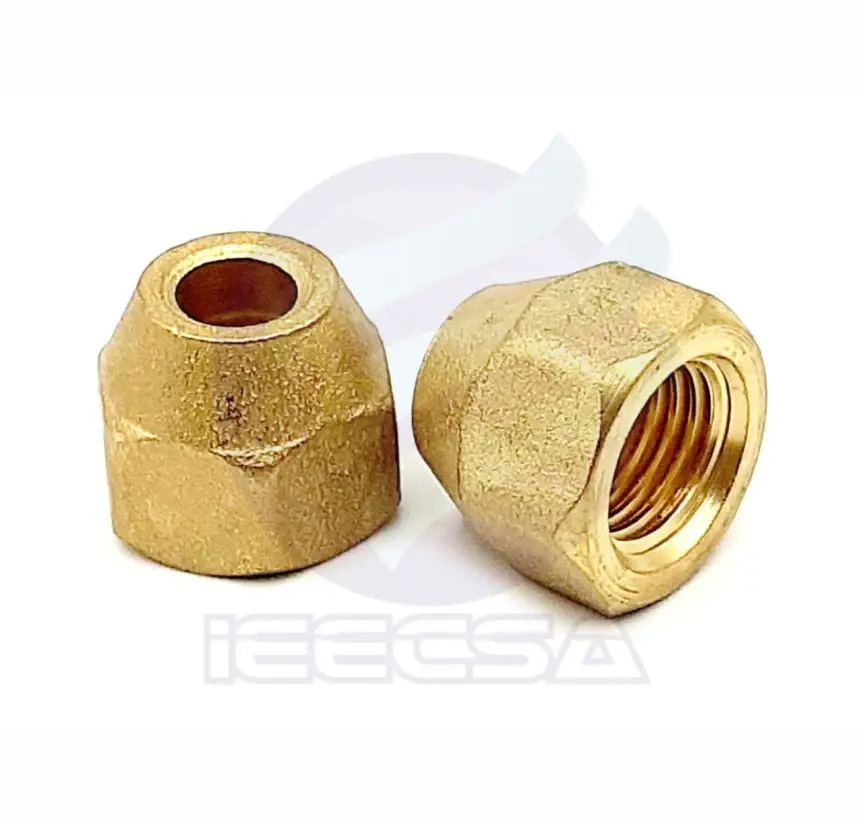 TUERCA DE LATON 1/2" Hecho de Acero Forjado