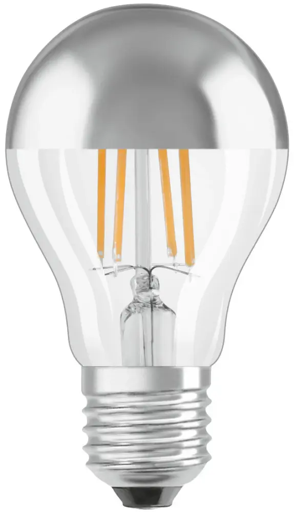 427860 LAMPARA CONVENCIONAL PLATA FIL LED E27 6,5W 2700K RETROFIT MIRROR OSRAM