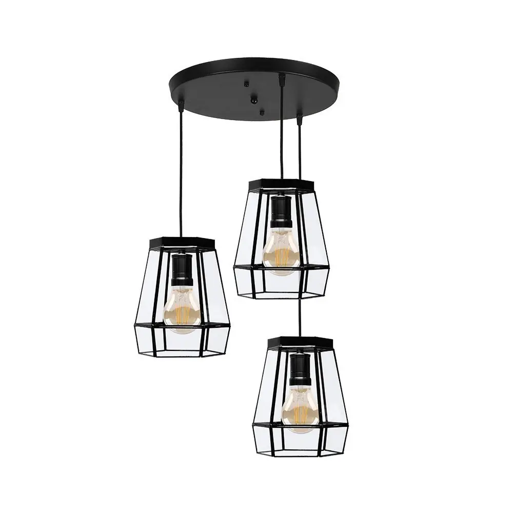 Certificado ISO Plafon de techo guia negro 42cm