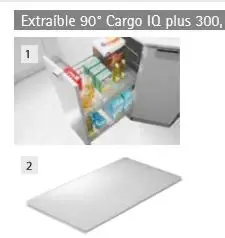 EXTRAIBLE 90° CARGO IQ PLUS 300, 2 NIVELES para Instalación de Muebles