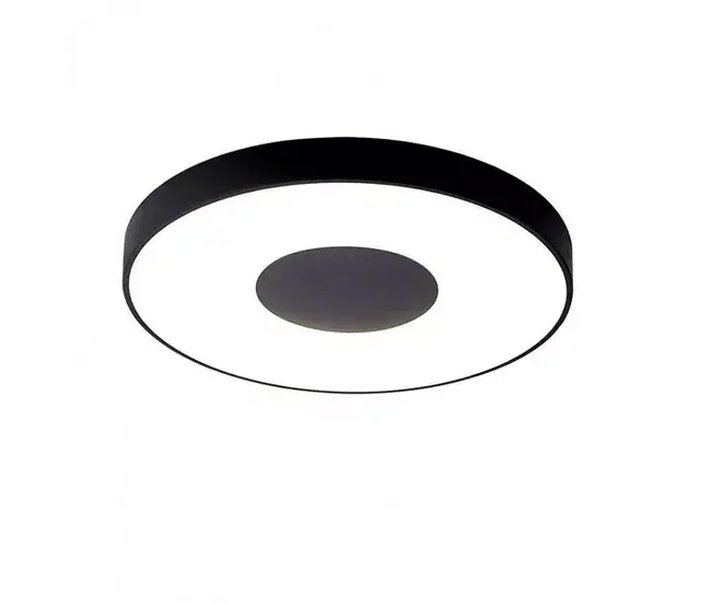 lampara plafon metálico color negro serie coin 65cm