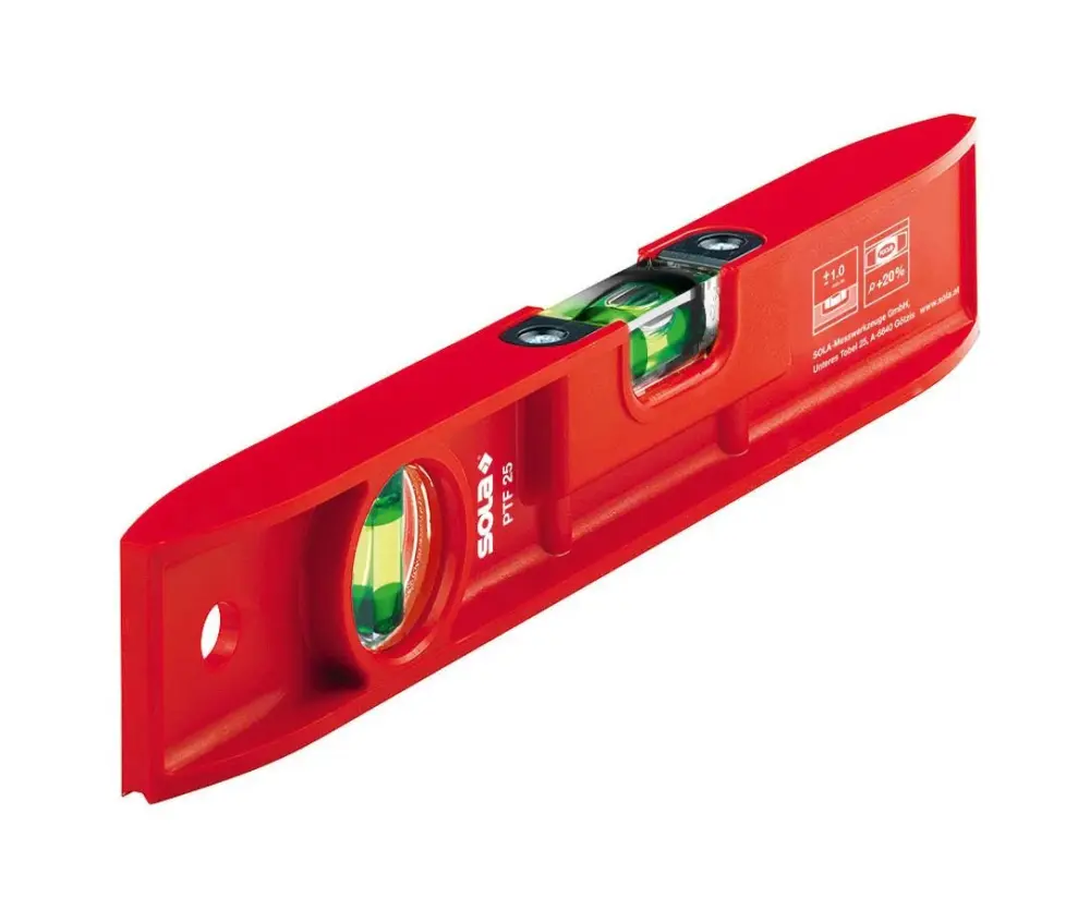 Sola PTF25 - De plástico torpedo spirit level (250 mm)