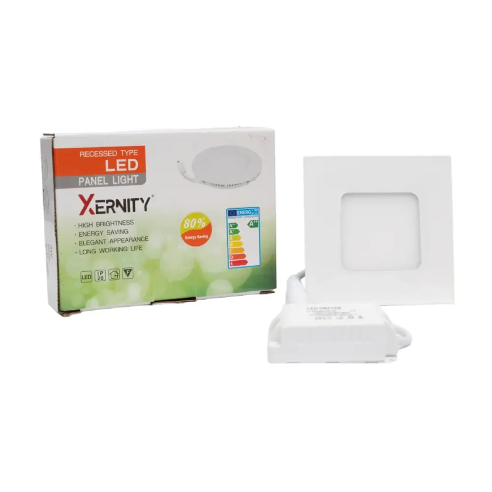 Ecológico y Lavable Panel Led Cuadrado para Empotrar 3W Xernity