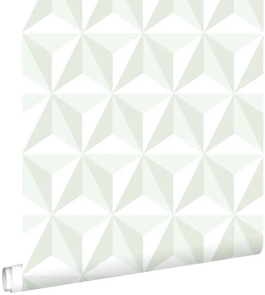 Estahome papel pintado 3d gráfico menta verde - 53 cm x 10,05 m - 138913 para Zonas de Alto Tránsito