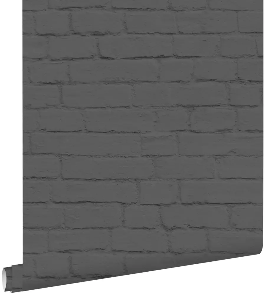 Estahome papel pintado pared de ladrillos negro - 53 cm x 10,05 m - 138535