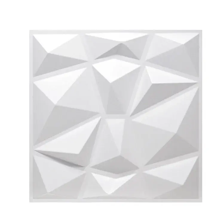 Panel Decorativo de PVC 3D D094 - Blanco para Paredes Irregulares