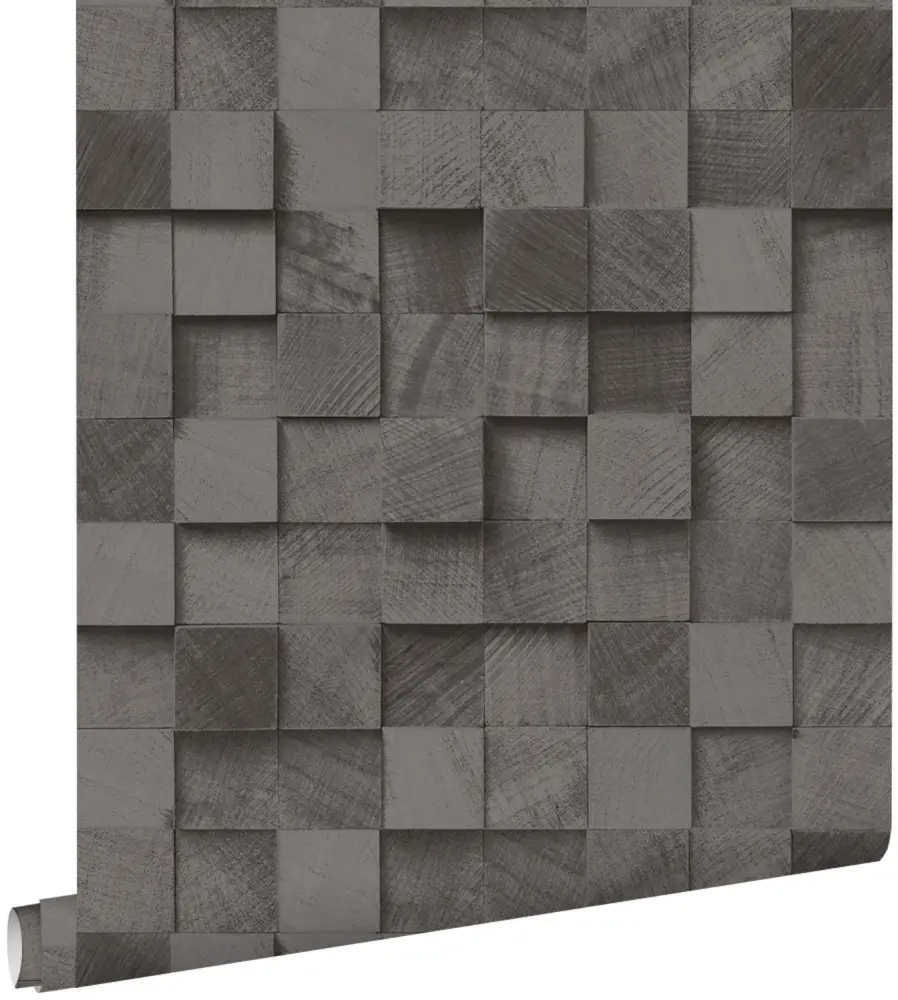 Premium Antimoho Estahome papel pintado diseño 3d negro - 53 cm x 10,05 m - 138528