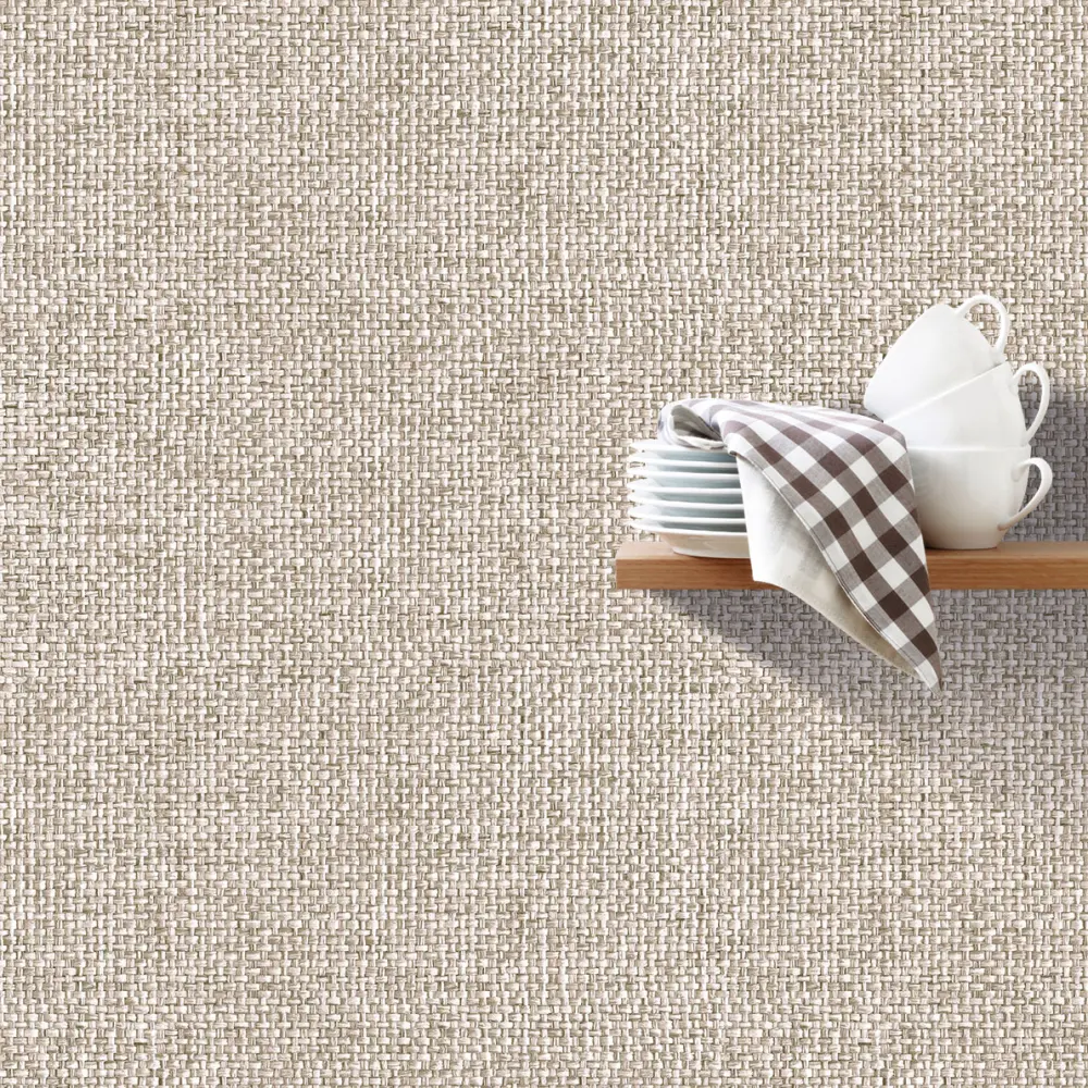 Papel pintado tnt textura esterilla rafia blanca Ich