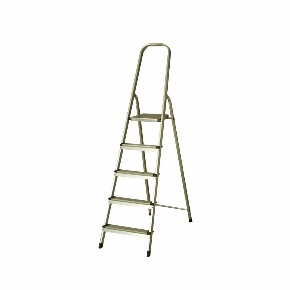 Escalera de aluminio 5 peldaños catter house altura máxima de trabajo 307 c