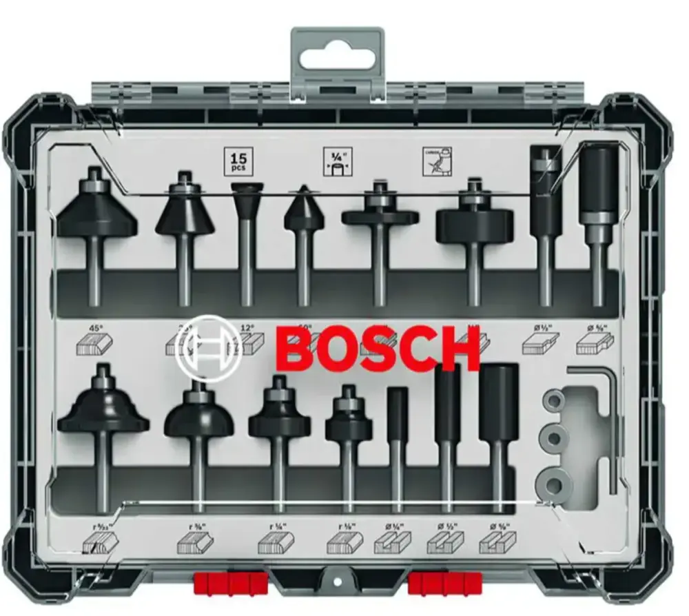 Brocas para Router Bosch Vástago 1/4 2607017473