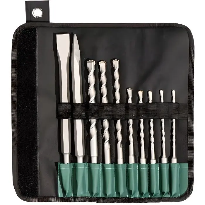 Metabo - surtido de 10 piezas de brocas y cinceles sds-plus en estuche blan