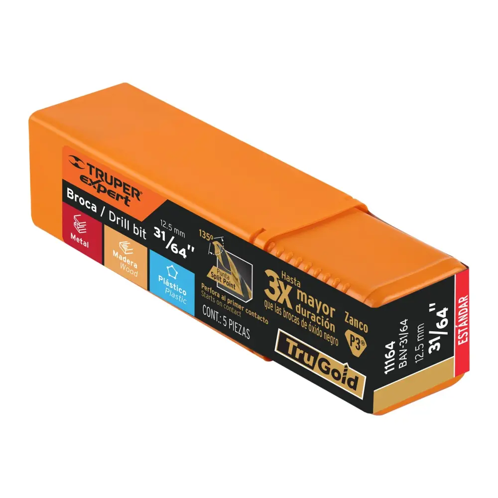 BROCA HSS 5% COBALTO DE 31/64'