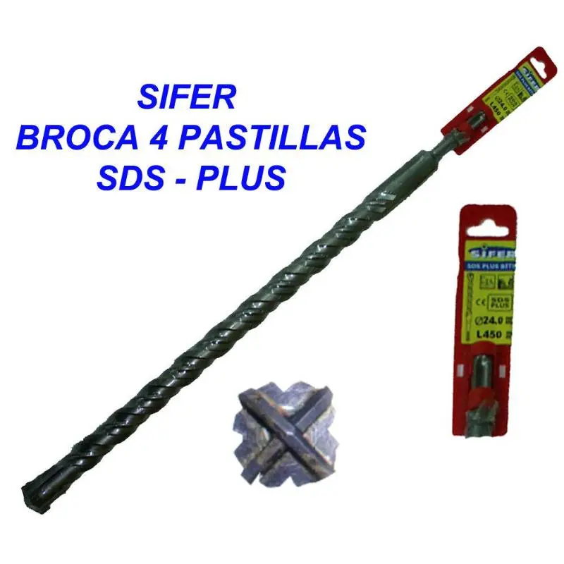 Broca sifer 4 pastillas sds-plus 6x160