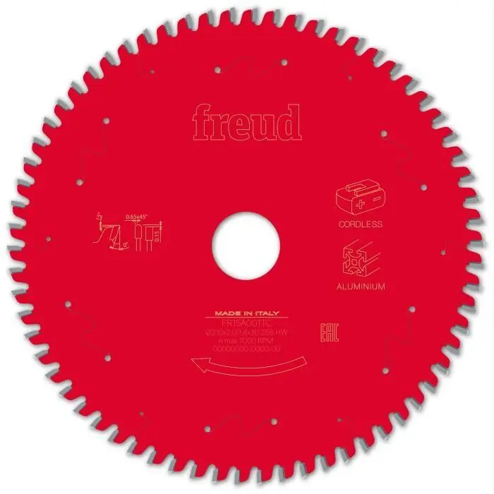 Hoja para sierra circular portátil baterí freud - ø210 2/1.4 al30 z66 tp