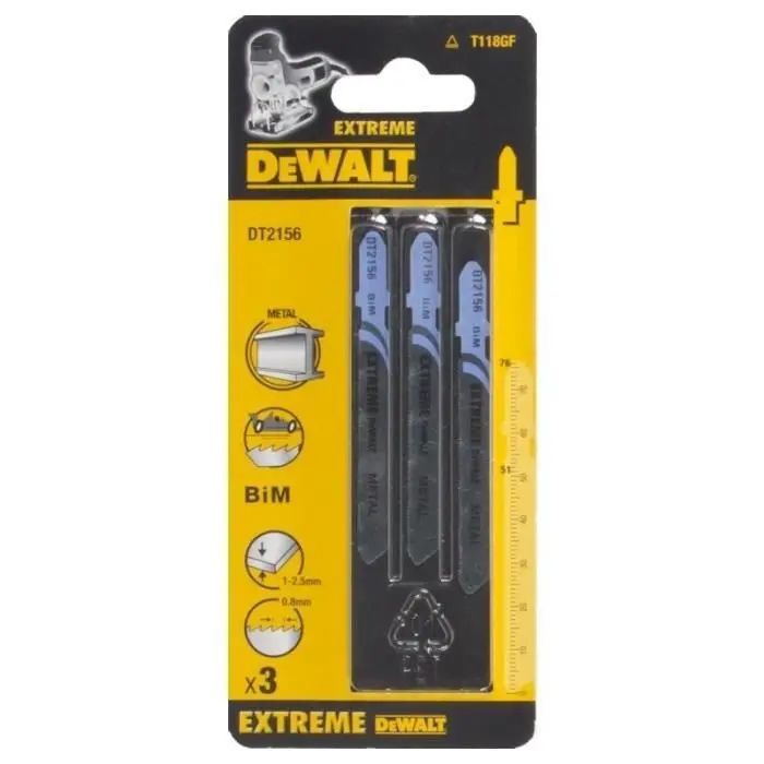 Hoja de sierra de calar para acero bim - Dewalt - dt2156-qz - profundidad d