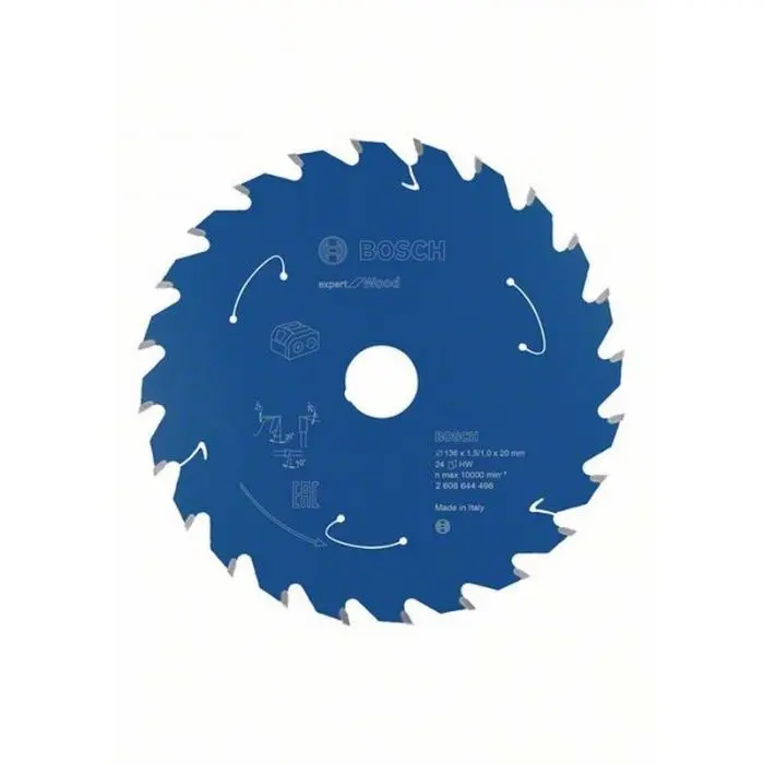 Hoja de sierra circular - Bosch experto - 136 x 1,5/1 x 20 mm - 24 die