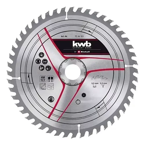 Hoja Sierra Disco Madera 250mm 10 Pulgadas 48 Dientes Color Plateado Kwb 49589351