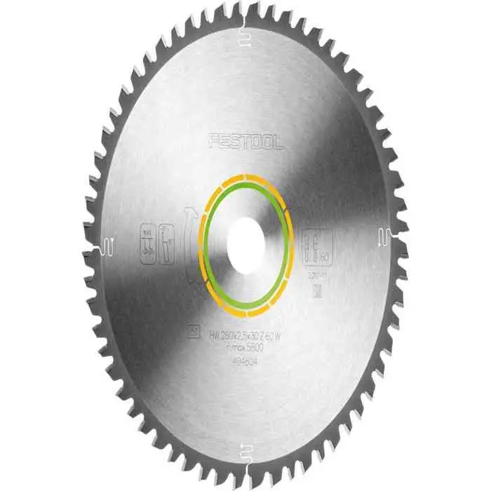 Hojas de sierra circular wood estándar hw 260x30x2,5mm - 60 dientes - fest