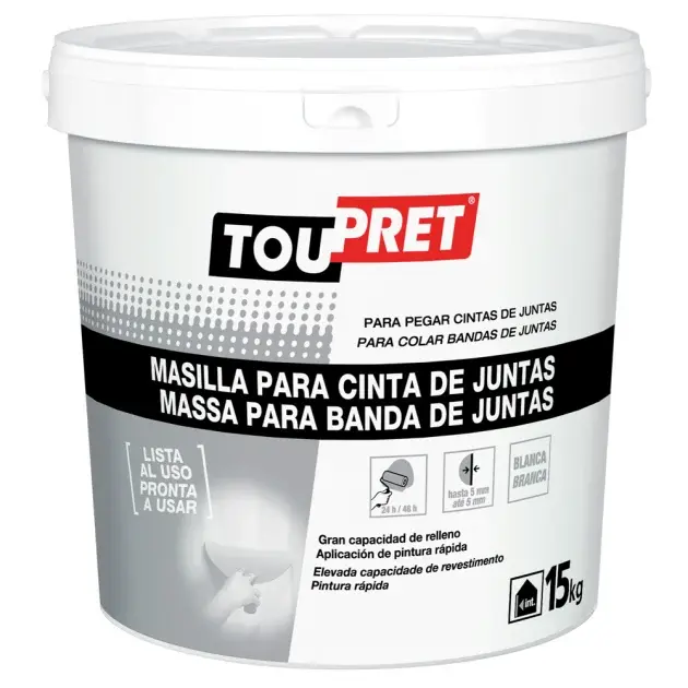 Masilla para cintas juntas lista al uso 15 kg toupret
